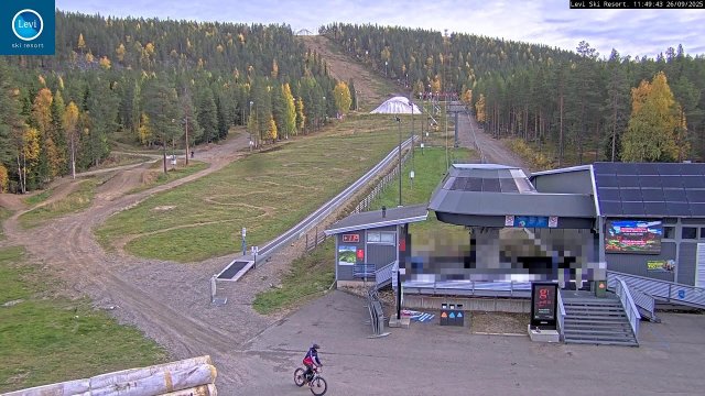 Levi Gondola Base Winter Slopes