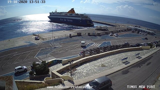 Tinos Island Port Harbor View