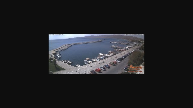 Panoramic Karystos Harbor Scene
