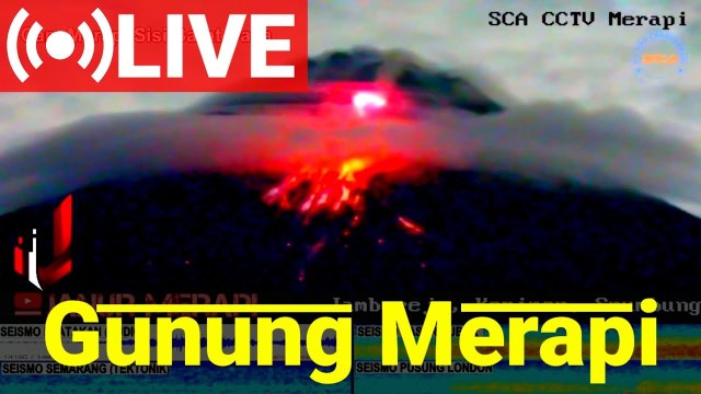 Mount Merapi Volcanic Summit View