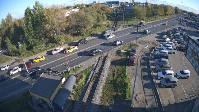 Podolsk Lenintsev Avenue Rail Crossing