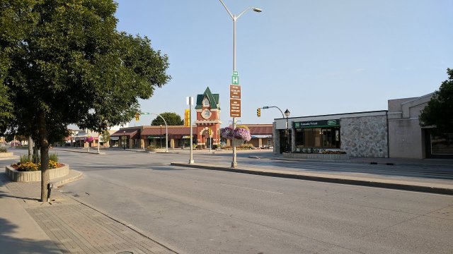 Steinbach Clock Tower Urban Scene