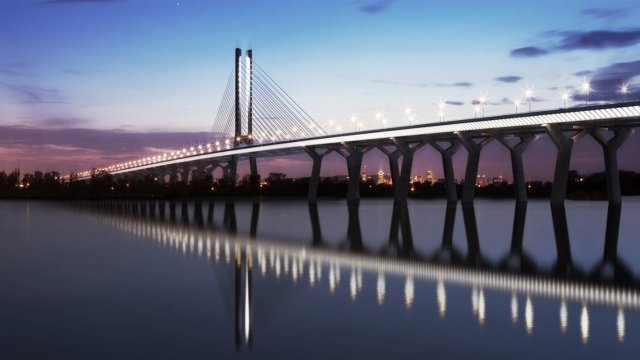 Champlain Bridge River Traffic Views